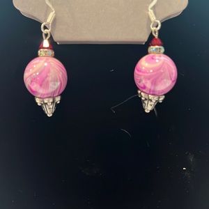 Purple and pink ice cream earrings even has whip cream on top and a cherry